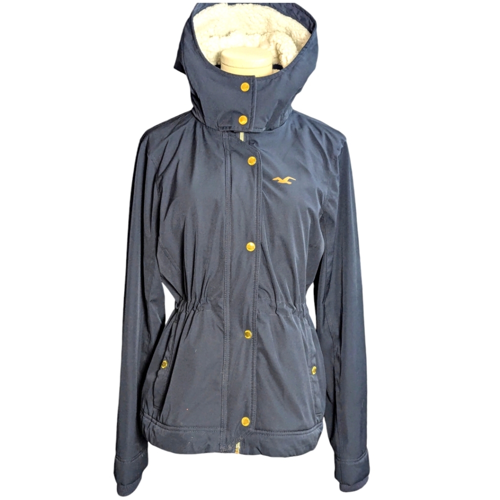 Hollister Navy Jacket All-Weather Collection Size Medium